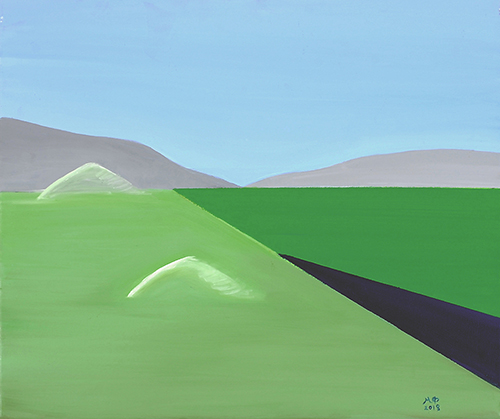 Sprinklers in the fields 